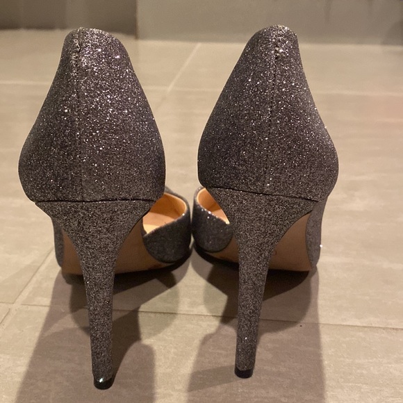 Jessica Simpson Sparkle Silver Gray Pewter Pointed Toe Stilletos Heels S… - Picture 3 of 6